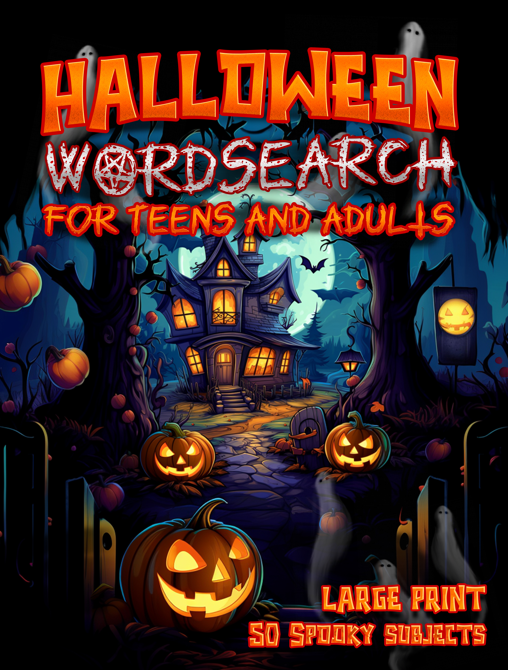Halloween Word Search Puzzle Book for Teens and Adults